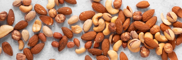 Close-up of nuts arrangement concept