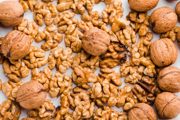 Close-up nuts on table