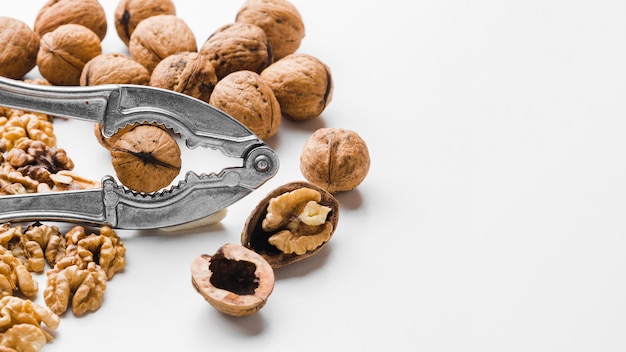 Close-up nuts on table