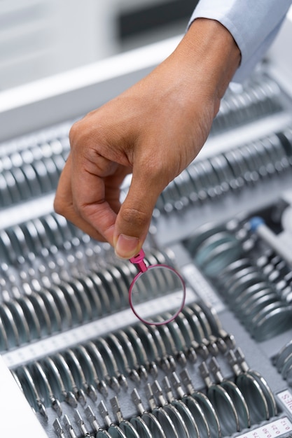 Close up on ophthalmologist's tools