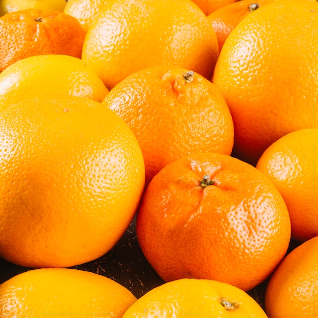 Close-up oranges and tangerines