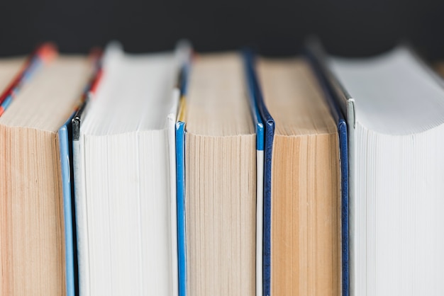 Free Photo close-up pages of book in stack