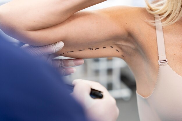 Close up patient at appointment