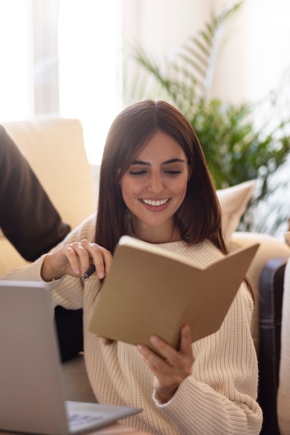 Close up on people working from home