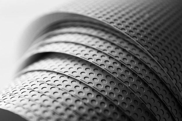 Free photo close up on perforated fabric