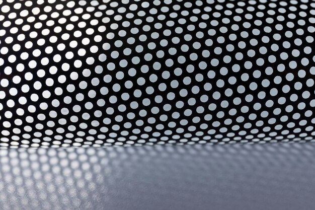 Close up on perforated fabric