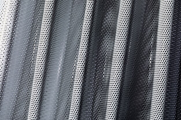 Close up on perforated fabric