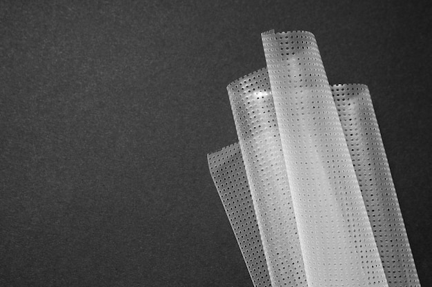 Free photo close up on perforated fabric