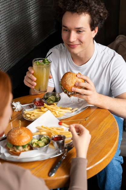 Close up on person enjoying food