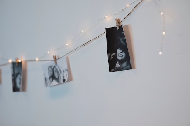 Free Photo close-up photo hang on the rope