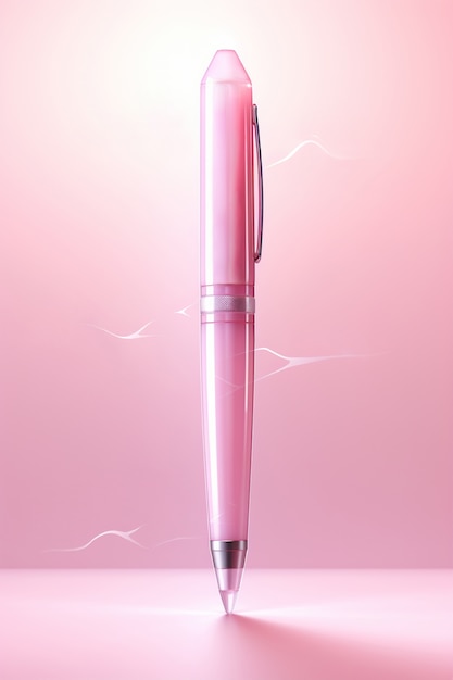 Free Photo close up on pink pen