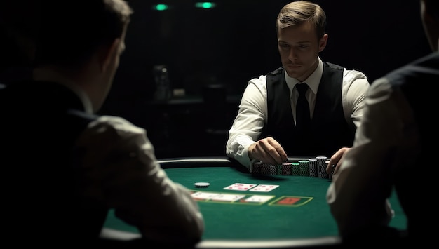 Free photo close up on poker player's hands