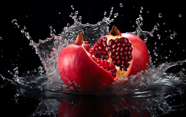 Close up on pommegranate seasonal fruits for winter