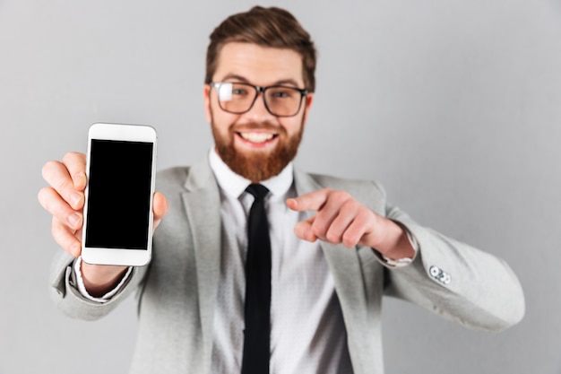 Close up portrait of a happy businessman