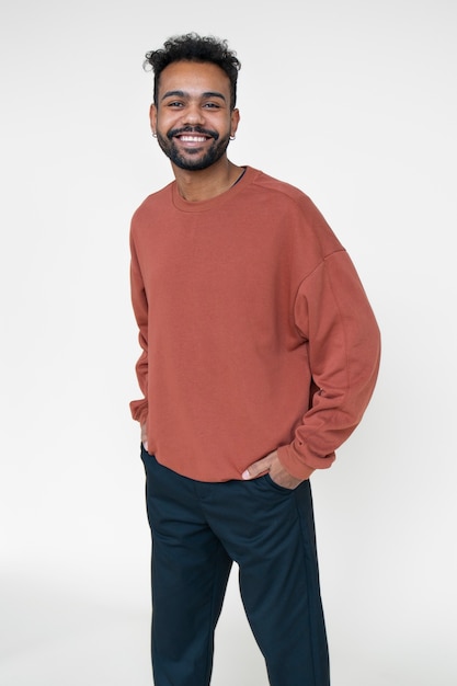 Close up portrait of man in shirt mockup