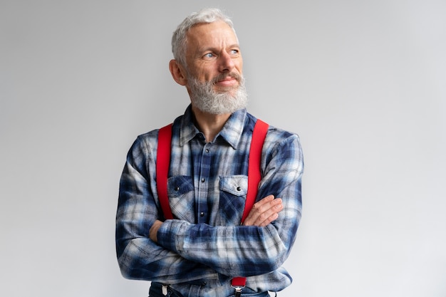 Free Photo close up portrait of senior man