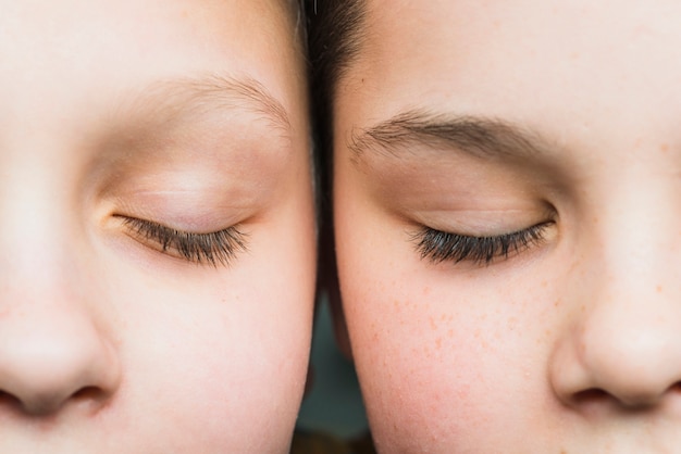 Close up portrait of two boys