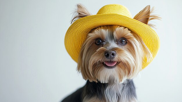 Close up portrait on yorkshire dog