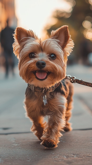 Free photo close up portrait on yorkshire dog