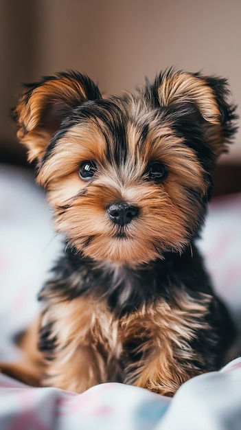 Free Photo close up portrait of yorkshire dog