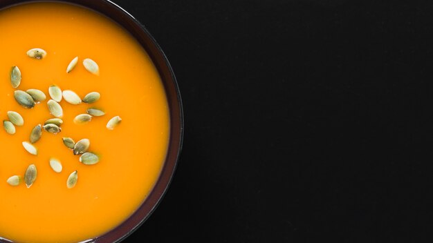 Close-up pumpkin soup