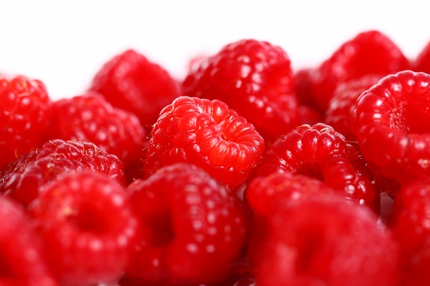 Free Photo close up of red raspberry