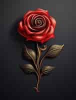 Free photo close up on rose isolated