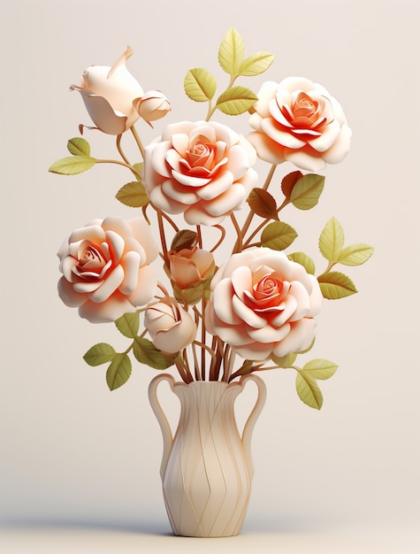 Free photo close up on roses bouquet