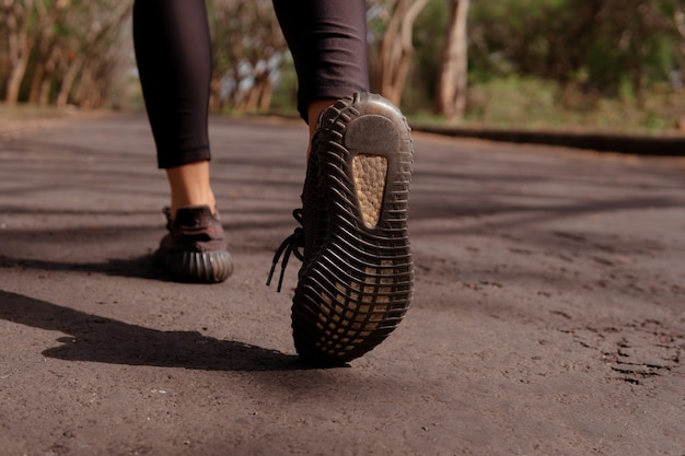 Close-up of running shoes. bali