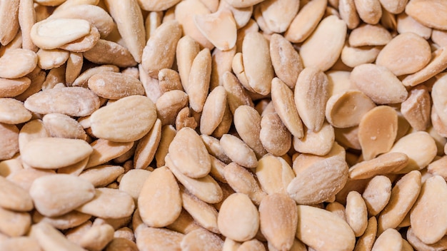 Close-up of salted peanuts