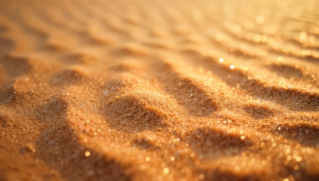 Close up on sand texture due to the desertification