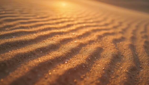 Close up on sand texture due to the desertification