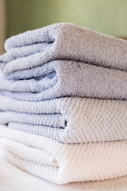 Free Photo close-up scented towels at spa