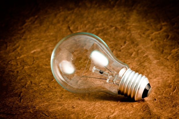 Close-up of shiny light bulb