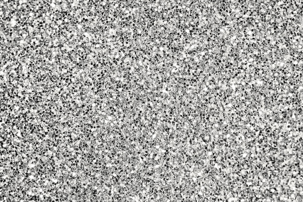 Close up of silver glitter textured background