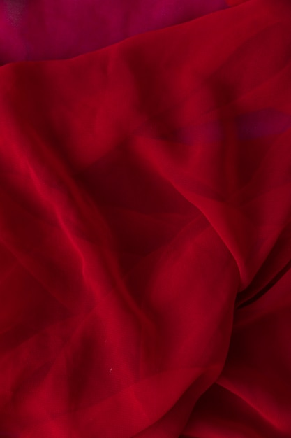 Close-up of smooth red fabric