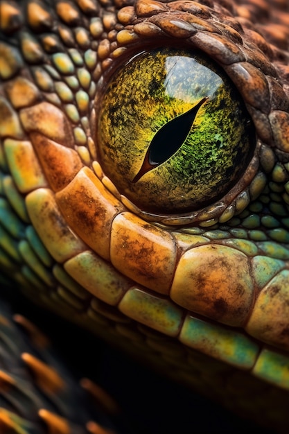 Close up on snake eye