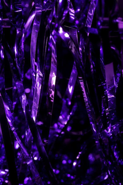 Close up on sparkling purple fabric