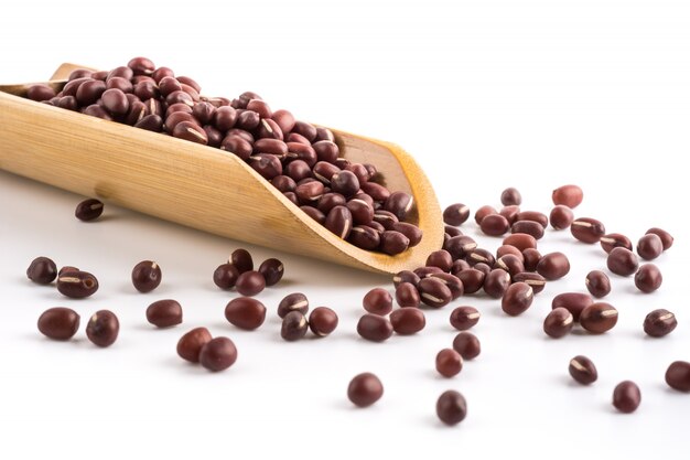 Close-up of a spoon of red beans