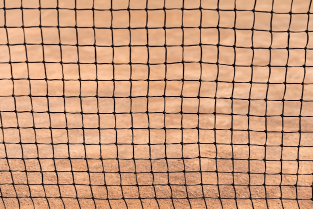 Free photo close-up tennis net knitting