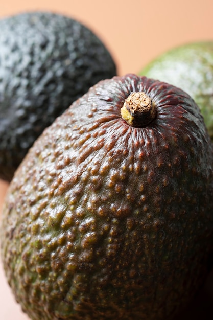 Free photo close-up texture of avocado