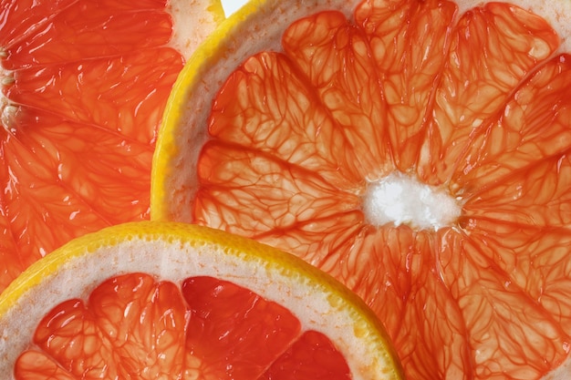 Free Photo close-up texture of citrus fruit slices