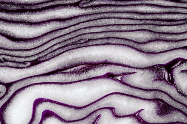 Free Photo close-up texture of red cabbage