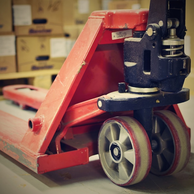 Free Photo "close-up of trolley in storage"