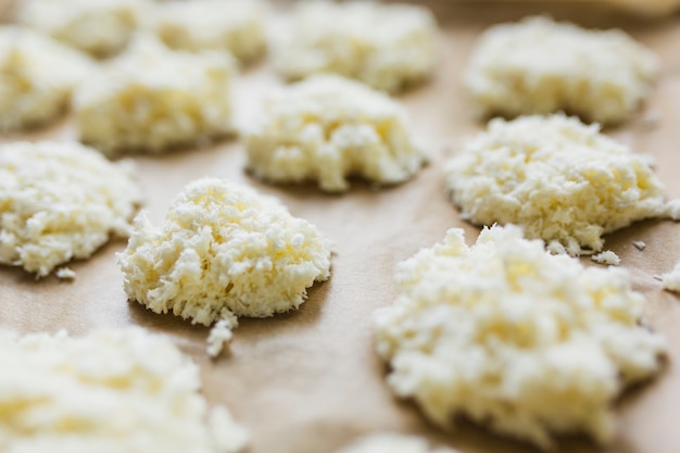 Close-up uncooked cookies