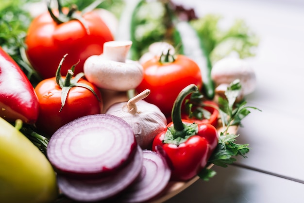 Free photo close-up of various raw ingredients