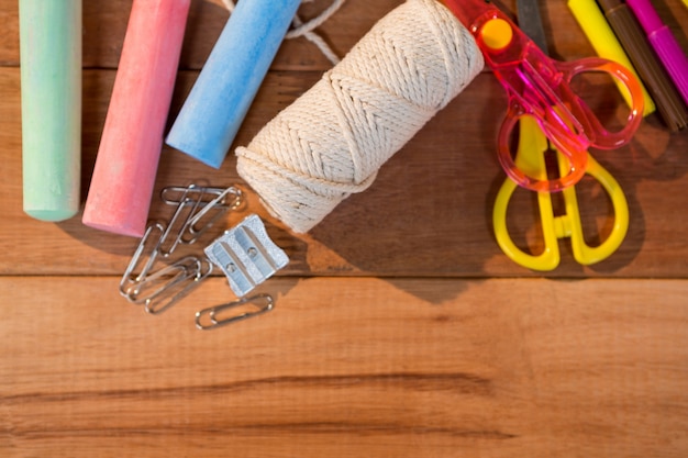 Close-up of various stationery