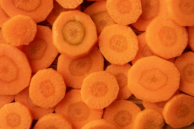 Close up on vegetables in kitchen