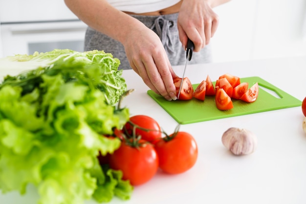 Close-up vegetables for salad