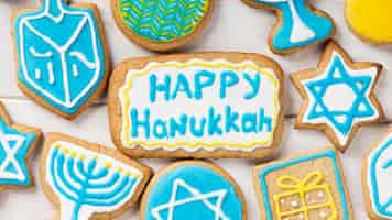 Free photo close-up view of beautiful hanukkah concept